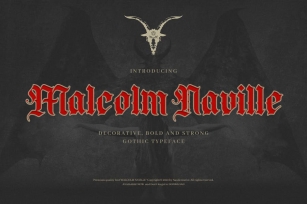 Malcolm Naville - Vintage Gothic Blackletter Font Download