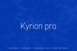 Kyrion Pro Typeface + Web Fonts Font Download