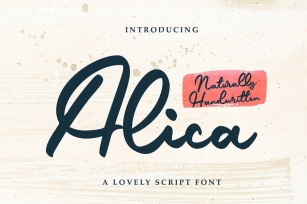 Alica - Script Font Font Download