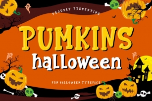 Pumkins Halloween Fun Typeface Font Download