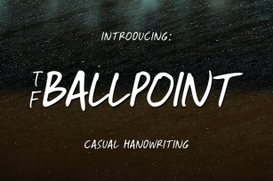 TF-Ballpoint Font Download