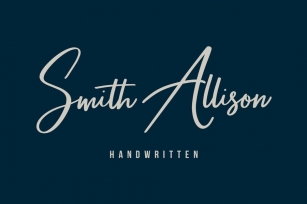 Smith Allison Signature Font Font Download