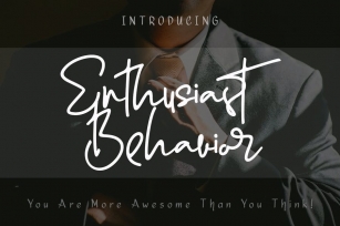 Enthusiast Behavior - Stylish Signature Font Font Download