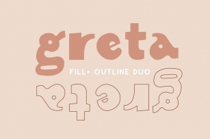 Greta | Display Font Duo | Fill + Outline Font Download