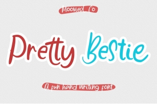Pretty Bestie a Fun Handwriting Font Font Download