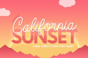 California Sunset Font Family Font Download