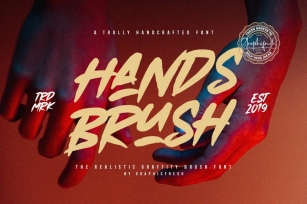 Hands Brush - Strong Urban Brush Font Download