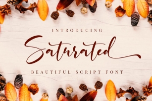 Saturated - Beautiful Script Font Download