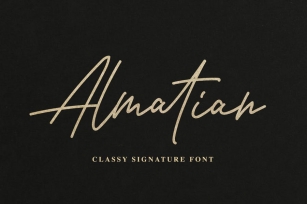 Almatian - Classy Signature Font Font Download