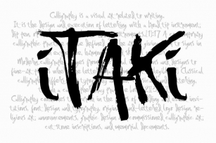 Itaki - Calligraphic Typeface Font Download