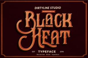 Black Heat - Decorative Font Logotype Font Download