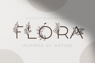 Flóra - A Delicate Floral Font Font Download