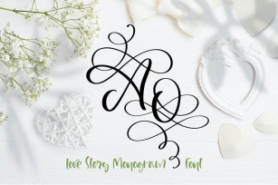 Love Story Monogram Font Font Download