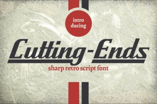 Cutting-Ends | Retro Script Font Font Download