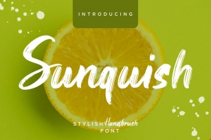 Sunquish Stylish Handbrush Font Download