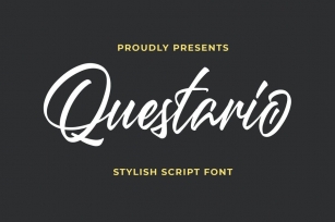 Questario - Stylish Script Font Font Download