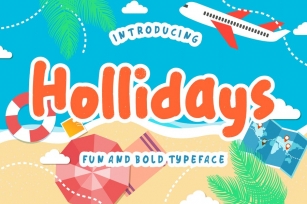Hollidays Fun Children Typeface Font Download