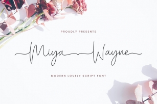 Miya Wayne - Modern Lovely Script Font Font Download