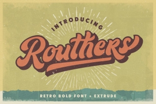 Routhers Retro + Extrude Font Download