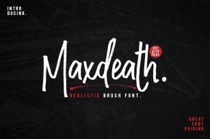 Maxdeath Brush Font Download