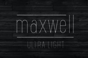 Maxwell Sans UltraLight Font Download