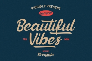 Beautiful Vibes - Bold Script Vintage Retro Font Font Download