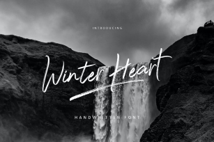 Winter Heart Brush Font Download