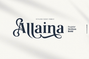 Allaina - Stylish Serif Family Font Download