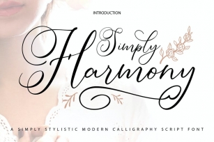 Simply Harmony | Stylistic Modern Calligraphy Font Font Download
