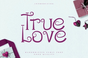 True Love - Curly Valentine Font Font Download
