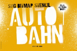 Stencil Autobahn SVG bitmap font Font Download
