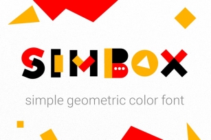 Simbox| the color geometric font Font Download