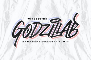 Godzillab - Handmade Graffity Font Font Download