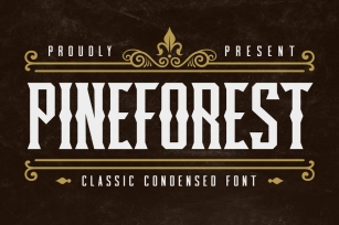 Pineforest - Classic Condensed Font Font Download