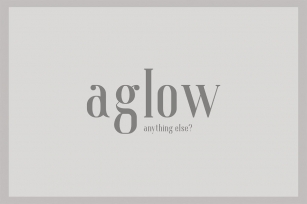 Aglow Serif Family Font Download