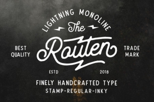 Routen Lightning Monoline Font Download