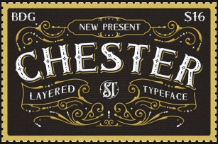 Chester - Layered Font Family Font Download