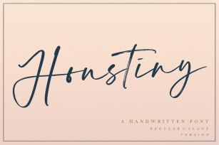 Houstiny - Handwritten Font MS Font Download