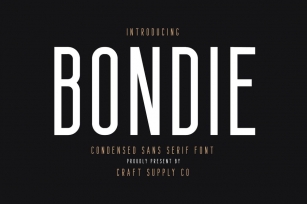 Bondie - Condensed Sans Serif Font Font Download