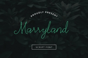 Marryland Handwritten Script Monoline Font Download