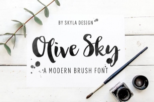 Bold modern brush font - Olive Sky Font Download