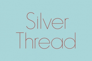 Silver Thread Font Download