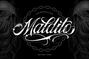 Maldito Font | Tattoo Style Font Download