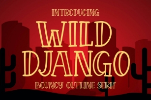 Wild Django - Bouncy Outline Serif Font Download