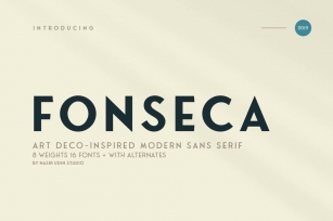 Fonseca | art deco font family pack Font Download