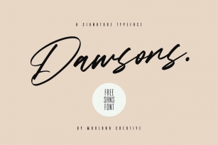 Dawsons Script - Free Sans Font Font Download