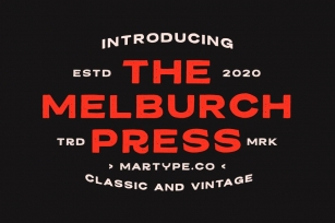 Melburch Press  Typeface Font Download