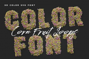 Corn Fruit Loops Color Fonts Font Download