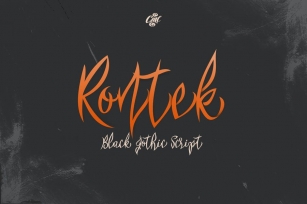 Rontek - Black Gothic Script Font Download