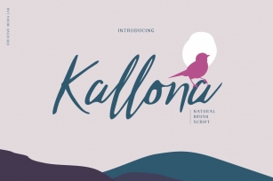 Kallona - Natural Brush Script font Font Download